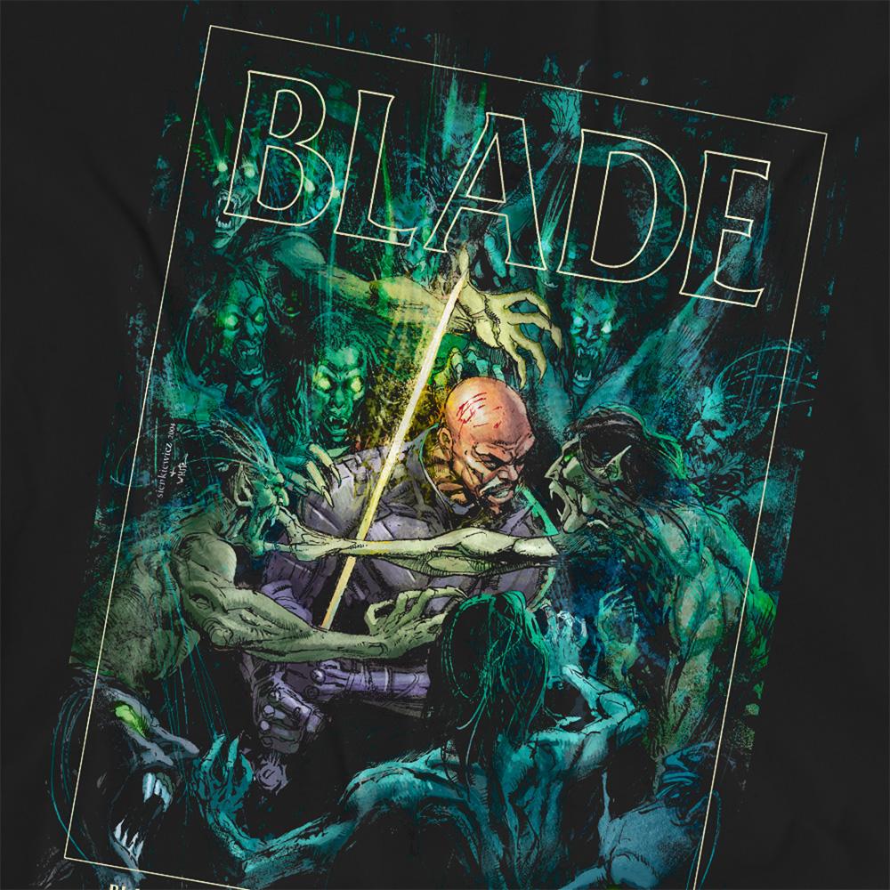 Black - Side - Blade Womens-Ladies Surrounded Ringspun Cotton T-Shirt