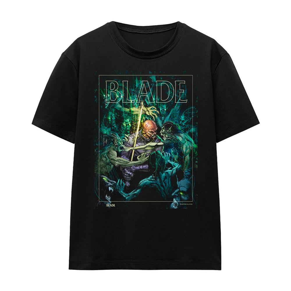 Black - Front - Blade Womens-Ladies Surrounded Ringspun Cotton T-Shirt