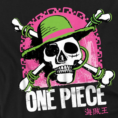 Black - Side - One Piece Unisex Adult Jolly Roger T-Shirt