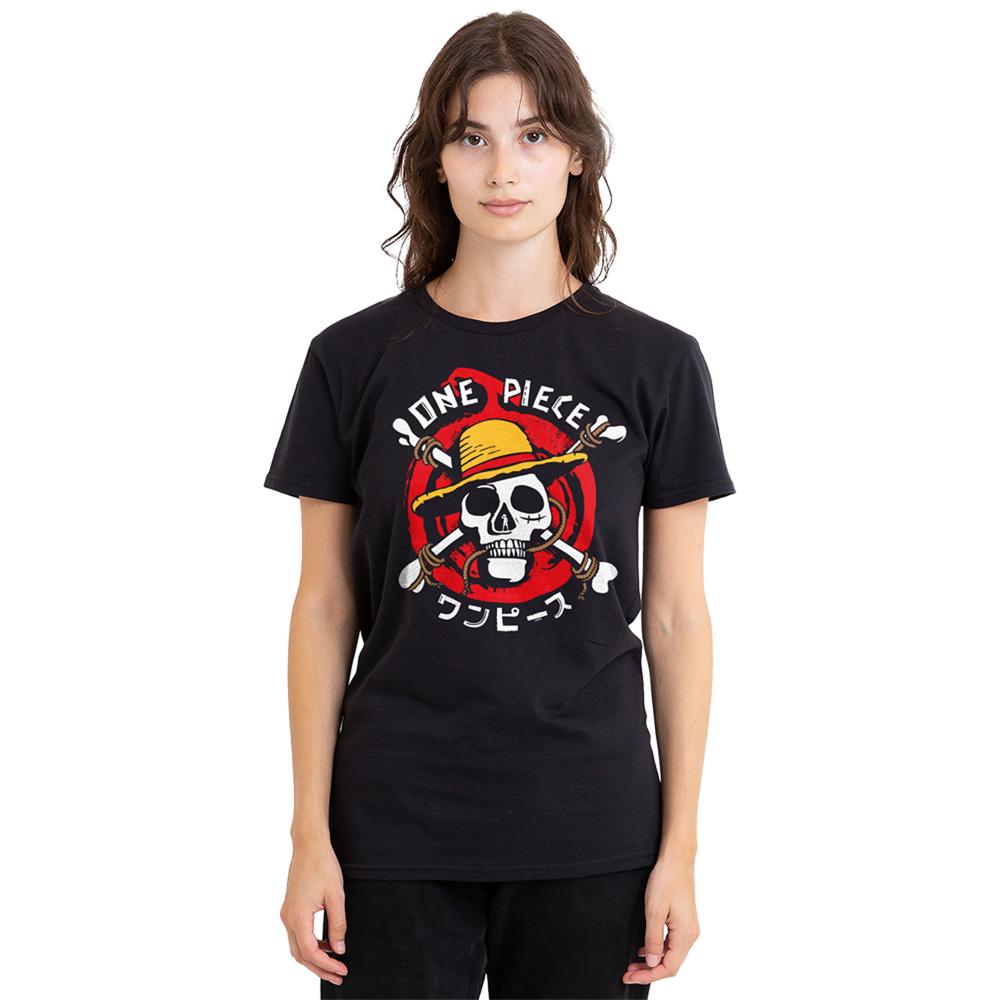 Black - Lifestyle - One Piece Womens-Ladies Skull Ringspun Cotton T-Shirt