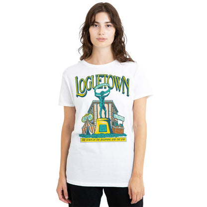 White - Lifestyle - One Piece Womens-Ladies Loguetown Market T-Shirt