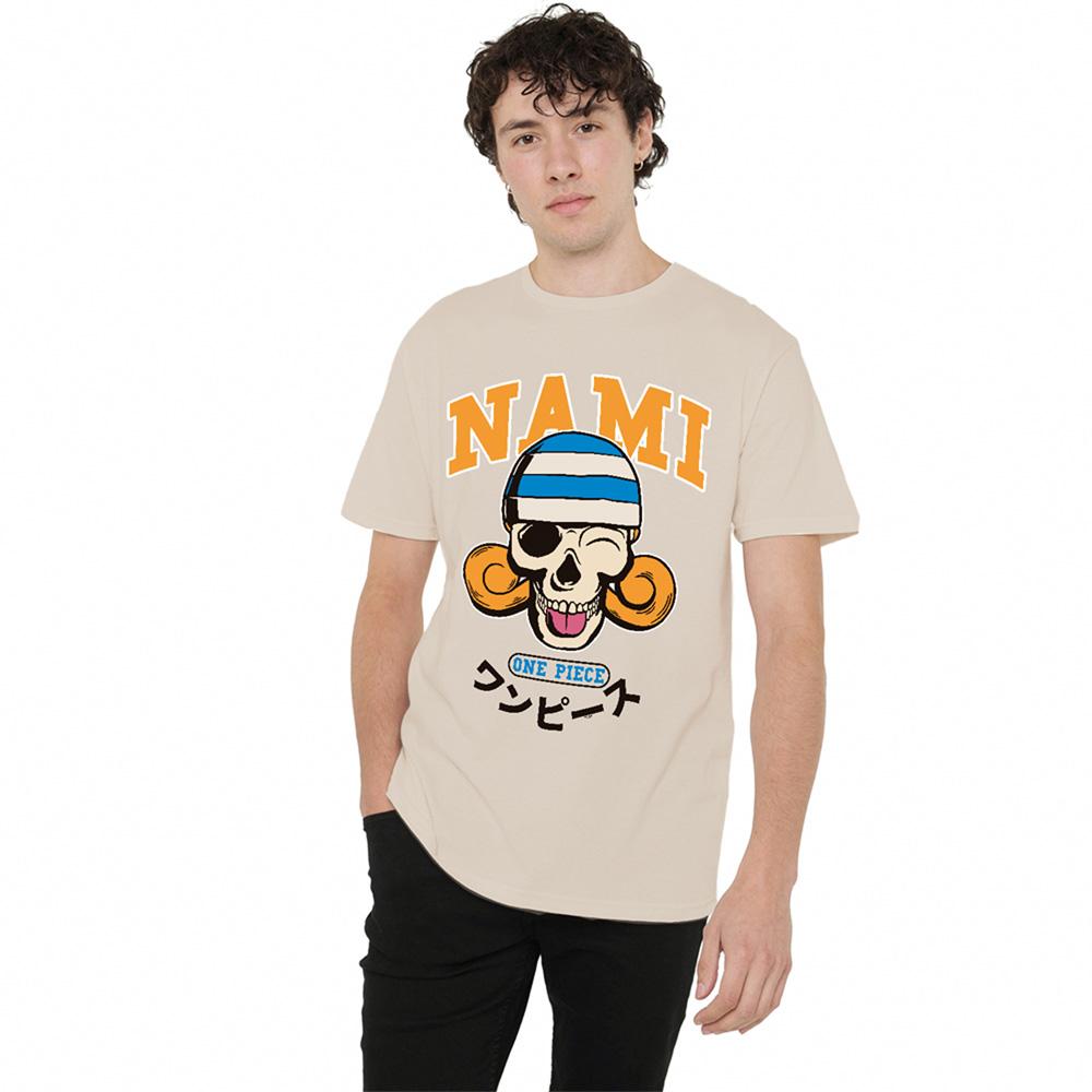Sand - Side - One Piece Unisex Adult Nami Collegic T-Shirt