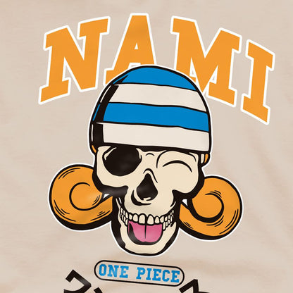 Sand - Pack Shot - One Piece Unisex Adult Nami Collegic T-Shirt