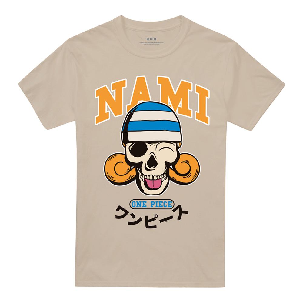 Sand - Front - One Piece Unisex Adult Nami Collegic T-Shirt