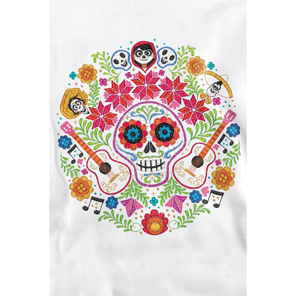 White - Lifestyle - Coco Unisex Adult Day Of The Dead Ernesto Miguel Hector Patch Sweatshirt