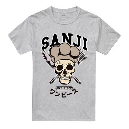 Athletic Heather - Front - One Piece Unisex Adult Sanji Collegic Ringspun Cotton T-Shirt