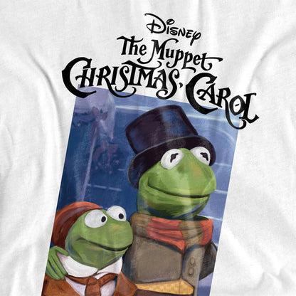 White - Side - The Muppets Christmas Carol Womens-Ladies Kermit T-Shirt