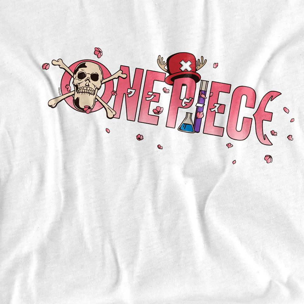White - Side - One Piece Unisex Adult Chopper Sakura Cherry Blossom T-Shirt