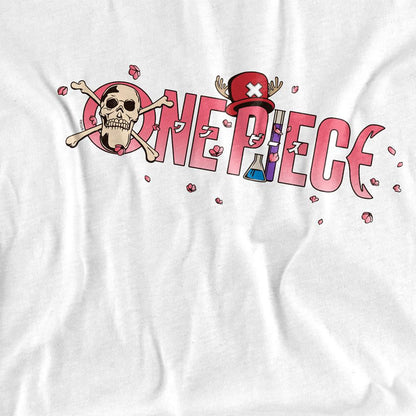 White - Side - One Piece Unisex Adult Chopper Sakura Cherry Blossom T-Shirt