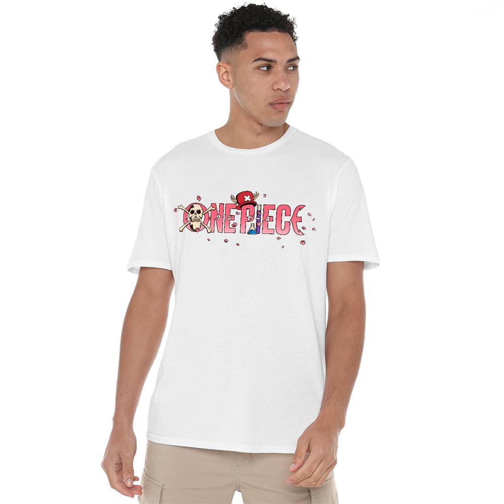 White - Lifestyle - One Piece Unisex Adult Chopper Sakura Cherry Blossom T-Shirt
