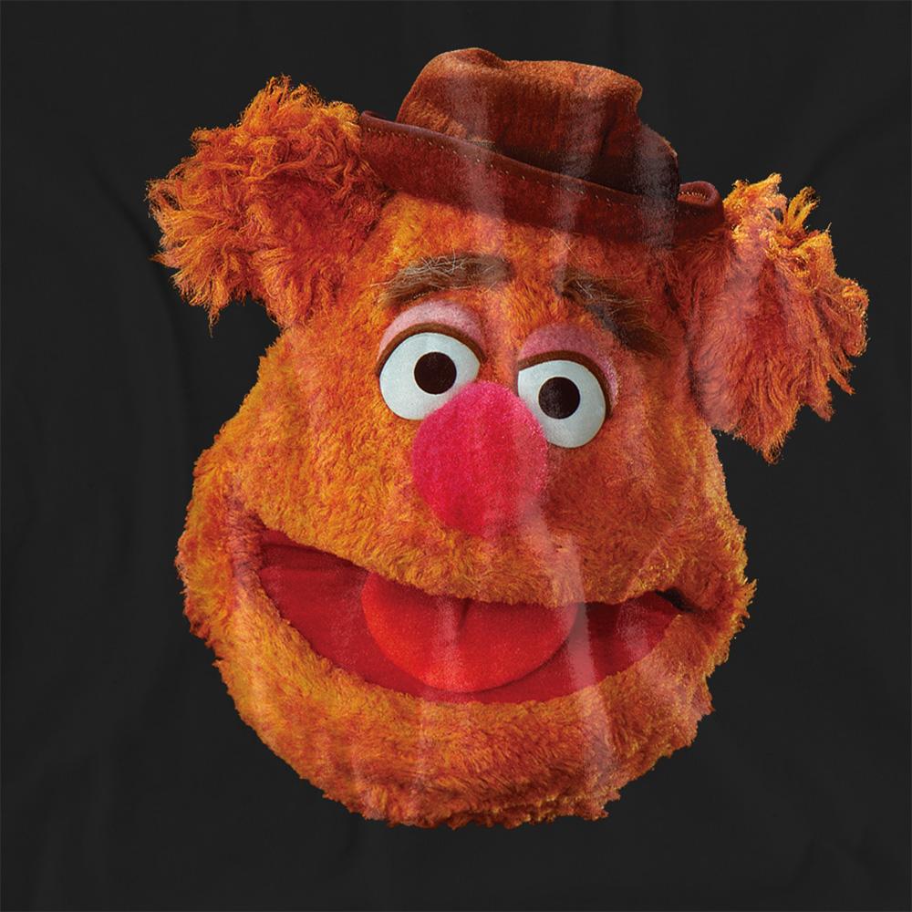Black - Side - The Muppets Womens-Ladies Fozzie Bear Face T-Shirt