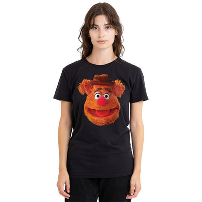 Black - Lifestyle - The Muppets Womens-Ladies Fozzie Bear Face T-Shirt
