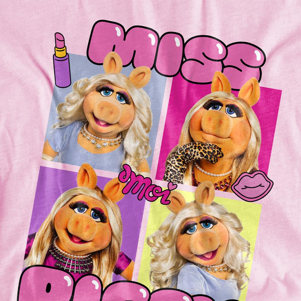 Pink - Side - The Muppets Childrens-Kids Miss Piggy Box T-Shirt
