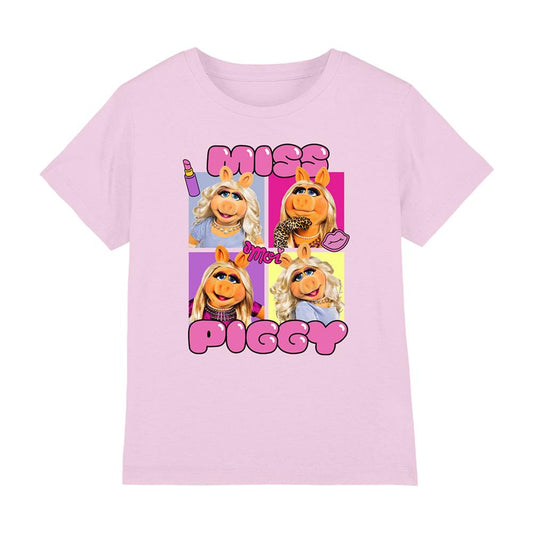 Pink - Front - The Muppets Childrens-Kids Miss Piggy Box T-Shirt