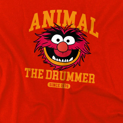Red - Side - The Muppets Childrens-Kids The Drummer Animal T-Shirt