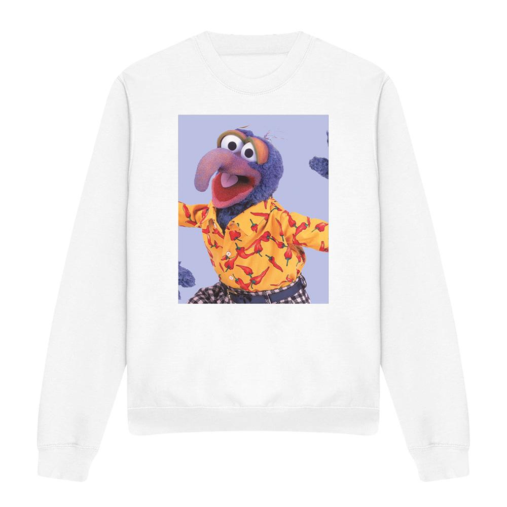 White - Front - The Muppets Unisex Adult Gonzo Pose Sweatshirt