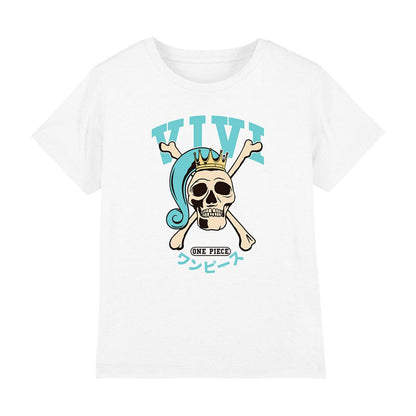 White - Front - One Piece Childrens-Kids Vivi Collegic T-Shirt