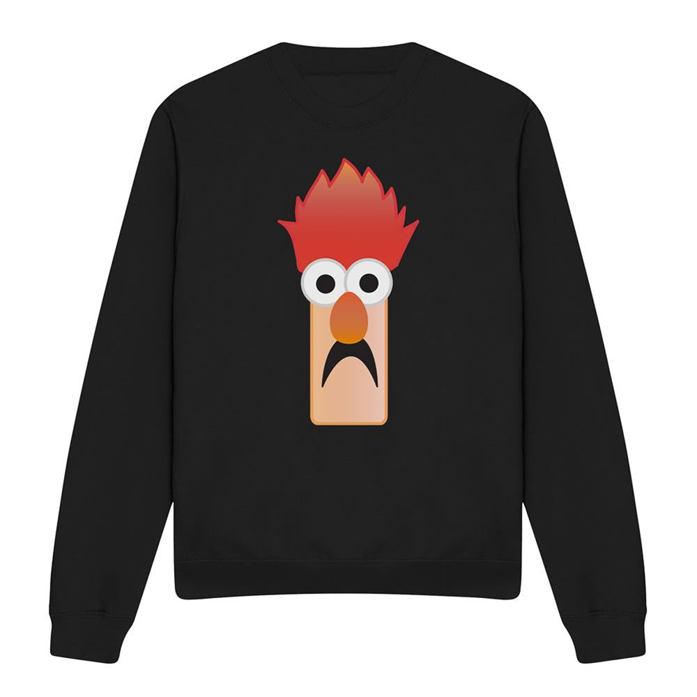 Black - Front - The Muppets Unisex Adult Beaker Face Breathable Sweatshirt
