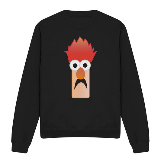 Black - Front - The Muppets Unisex Adult Beaker Face Breathable Sweatshirt