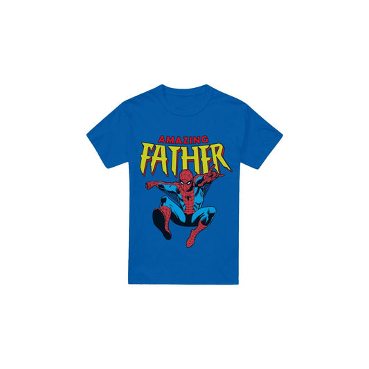 Royal Blue - Front - Spider-Man Mens Amazing Dad Fathers Day T-Shirt