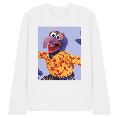 White - Front - The Muppets Unisex Adult Gonzo Pose Long-Sleeved T-Shirt