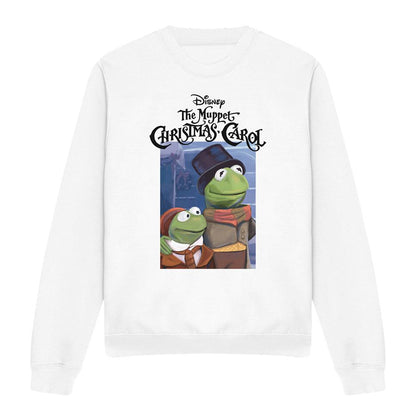 White - Front - The Muppets Christmas Carol Unisex Adult Kermit The Muppets Long-Sleeved Sweatshirt