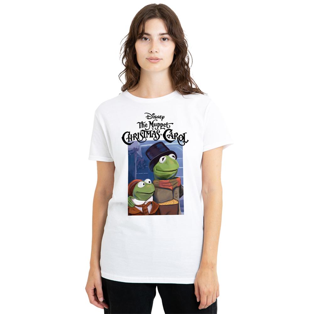 White - Lifestyle - The Muppets Christmas Carol Womens-Ladies Kermit Short-Sleeved T-Shirt