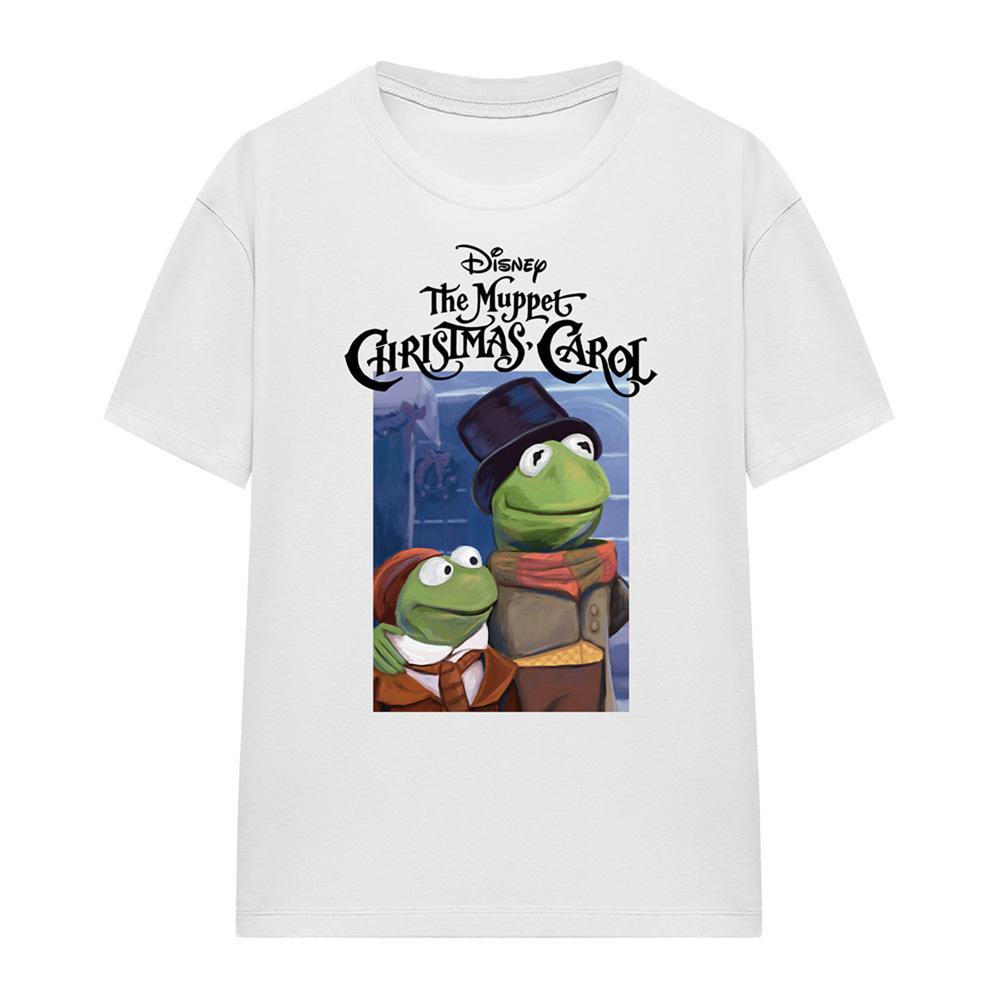 White - Front - The Muppets Christmas Carol Womens-Ladies Kermit Short-Sleeved T-Shirt
