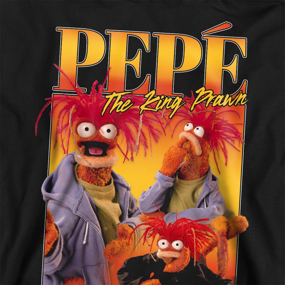 Black - Side - The Muppets Unisex Adult Pepe Homage Sweatshirt