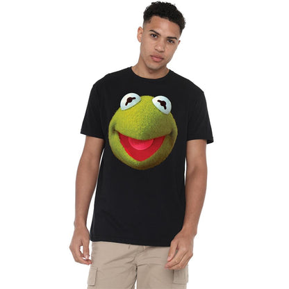 Black - Lifestyle - The Muppets Unisex Adult Kermit Face T-Shirt