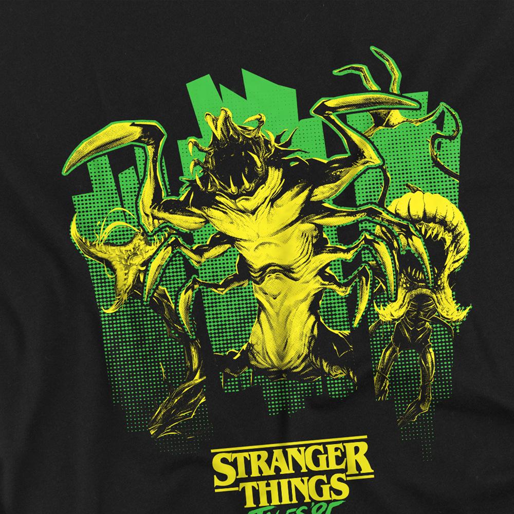 Black - Side - Stranger Things: Tales from ´85 Childrens-Kids Monster Plants T-Shirt