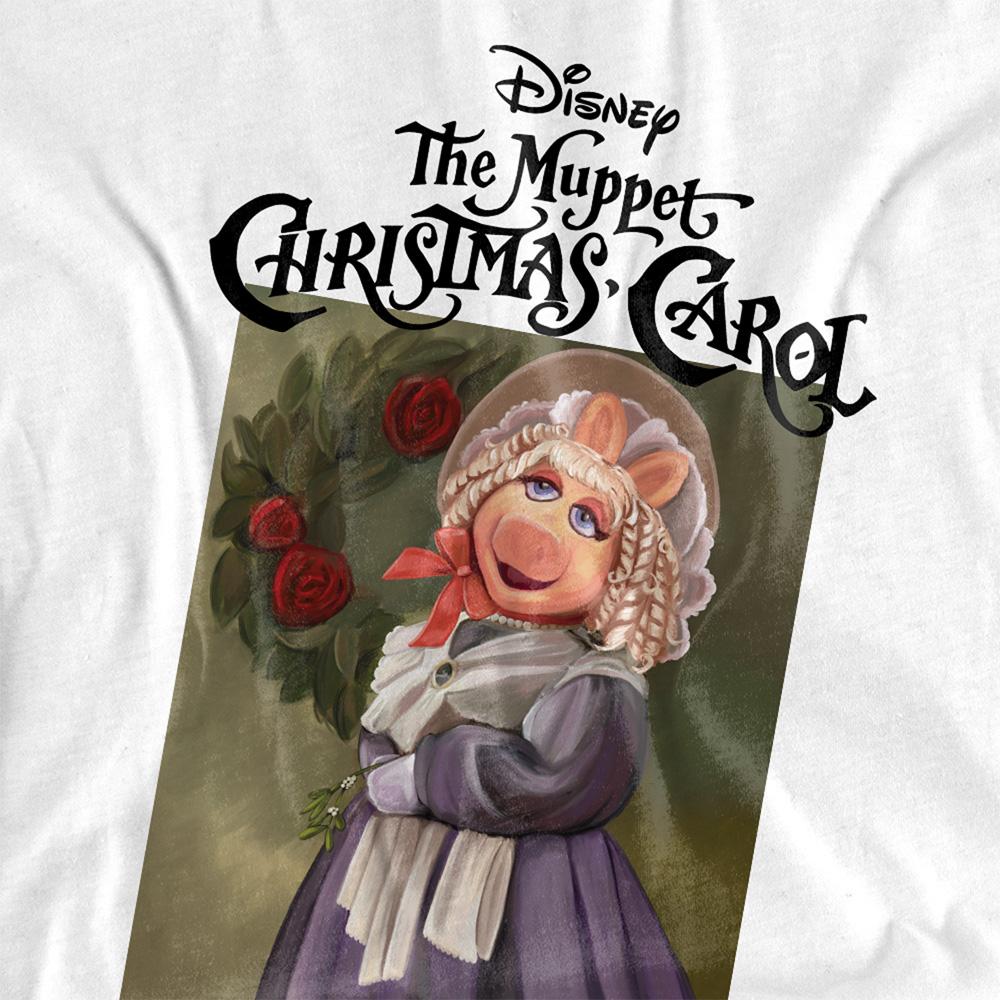 White - Side - The Muppets Christmas Carol Womens-Ladies Miss Piggy T-Shirt