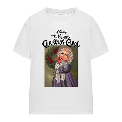 White - Front - The Muppets Christmas Carol Womens-Ladies Miss Piggy T-Shirt