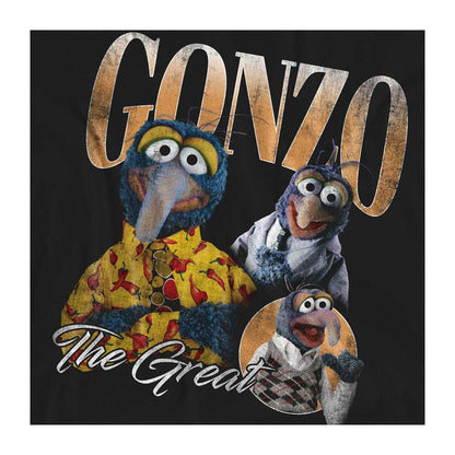 Black - Side - The Muppets Womens-Ladies Gonzo Homage T-Shirt