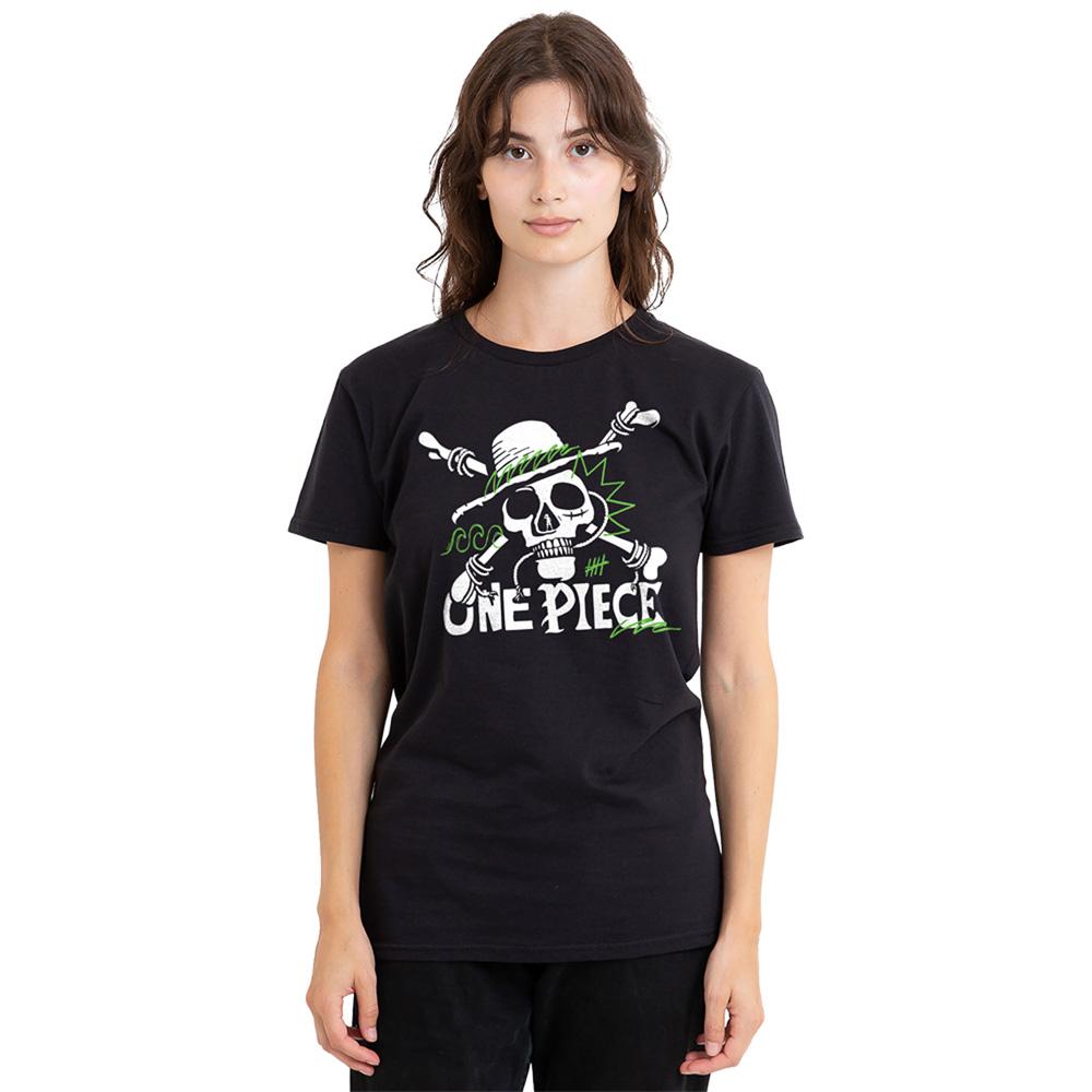 Black - Lifestyle - One Piece Womens-Ladies Jolly Roger Doodle T-Shirt