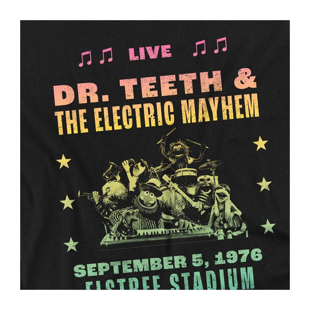 Black - Side - The Muppets Childrens-Kids Dr Teeth and the Electric Mayhem Poster T-Shirt