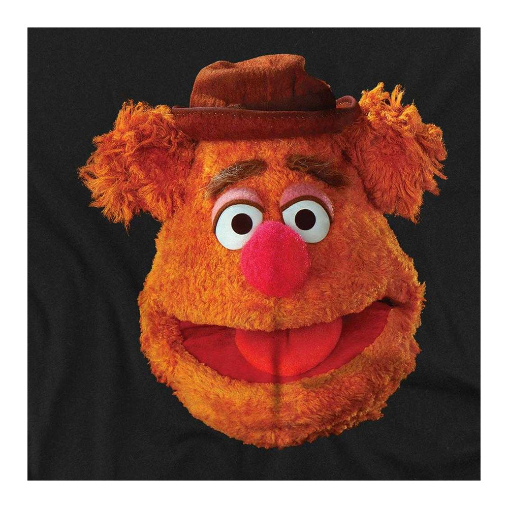 Black - Side - The Muppets Unisex Adult Fozzie Bear Face T-Shirt