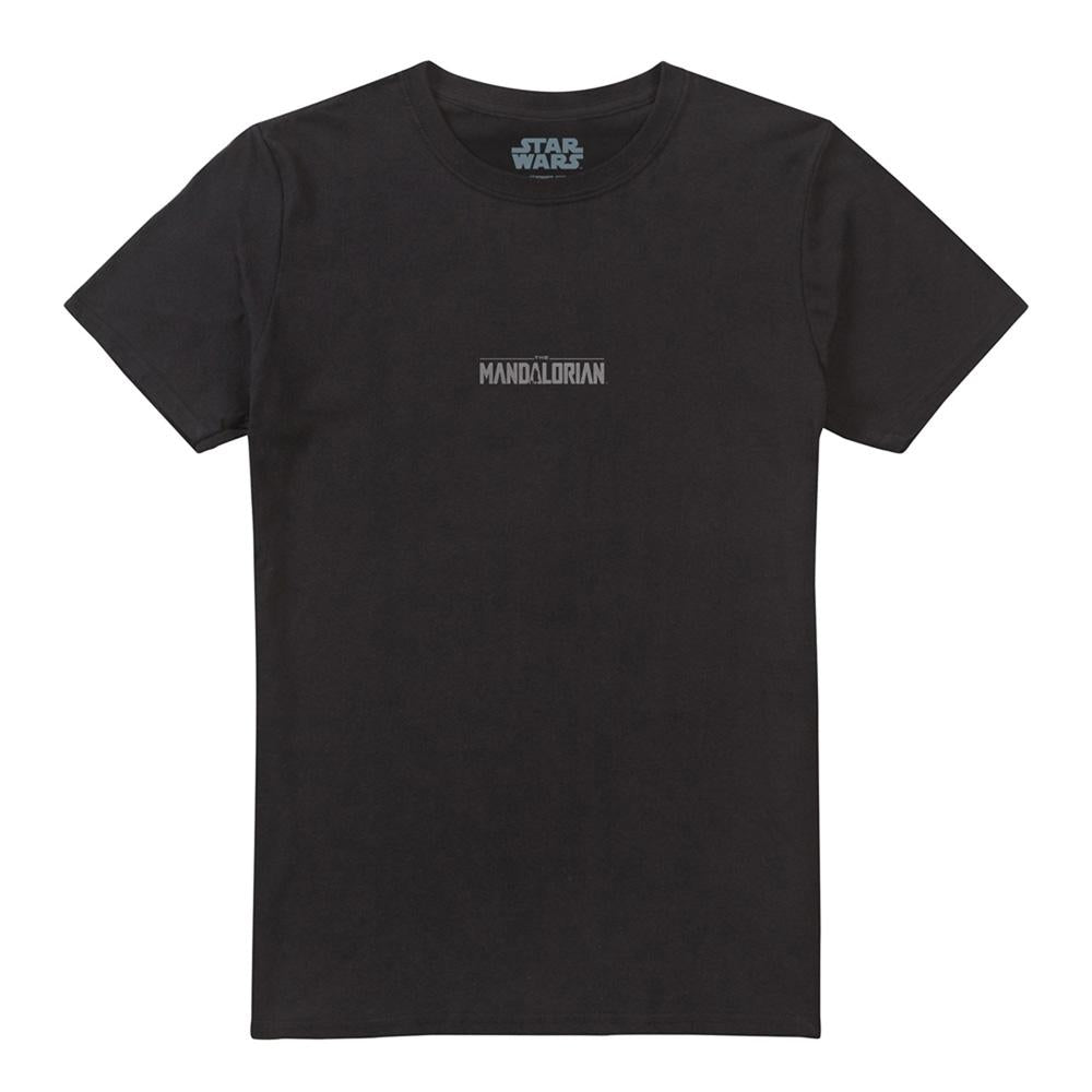Black - Front - Star Wars The Mandalorian Unisex Adult Religion Front Back Back Print Ringspun Cotton T-Shirt