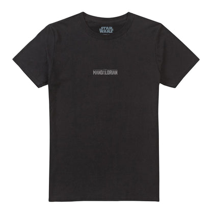 Black - Front - Star Wars The Mandalorian Unisex Adult Religion Front Back Back Print Ringspun Cotton T-Shirt