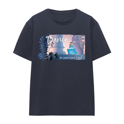 Deep Navy - Front - Cinderella Womens-Ladies Dance To Your Own Beat Prince Charming T-Shirt