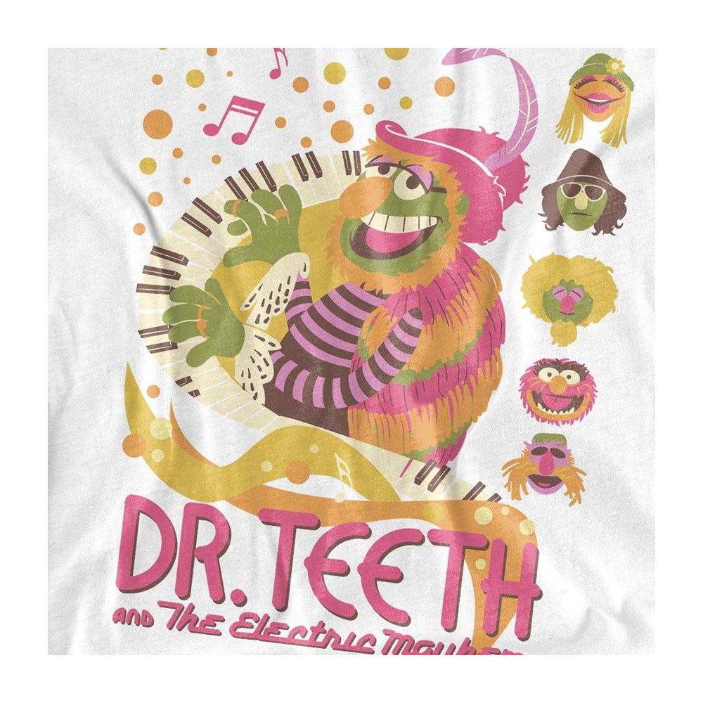White - Side - The Muppets Childrens-Kids Dr Teeth Poster T-Shirt