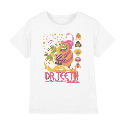 White - Front - The Muppets Childrens-Kids Dr Teeth Poster T-Shirt