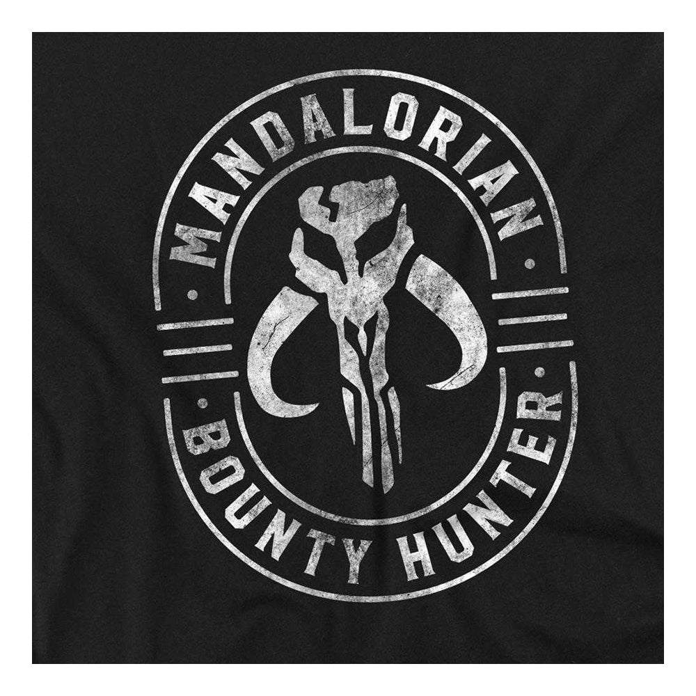 Black - Side - Star Wars Mandalorian Unisex Adult Emblem T-Shirt