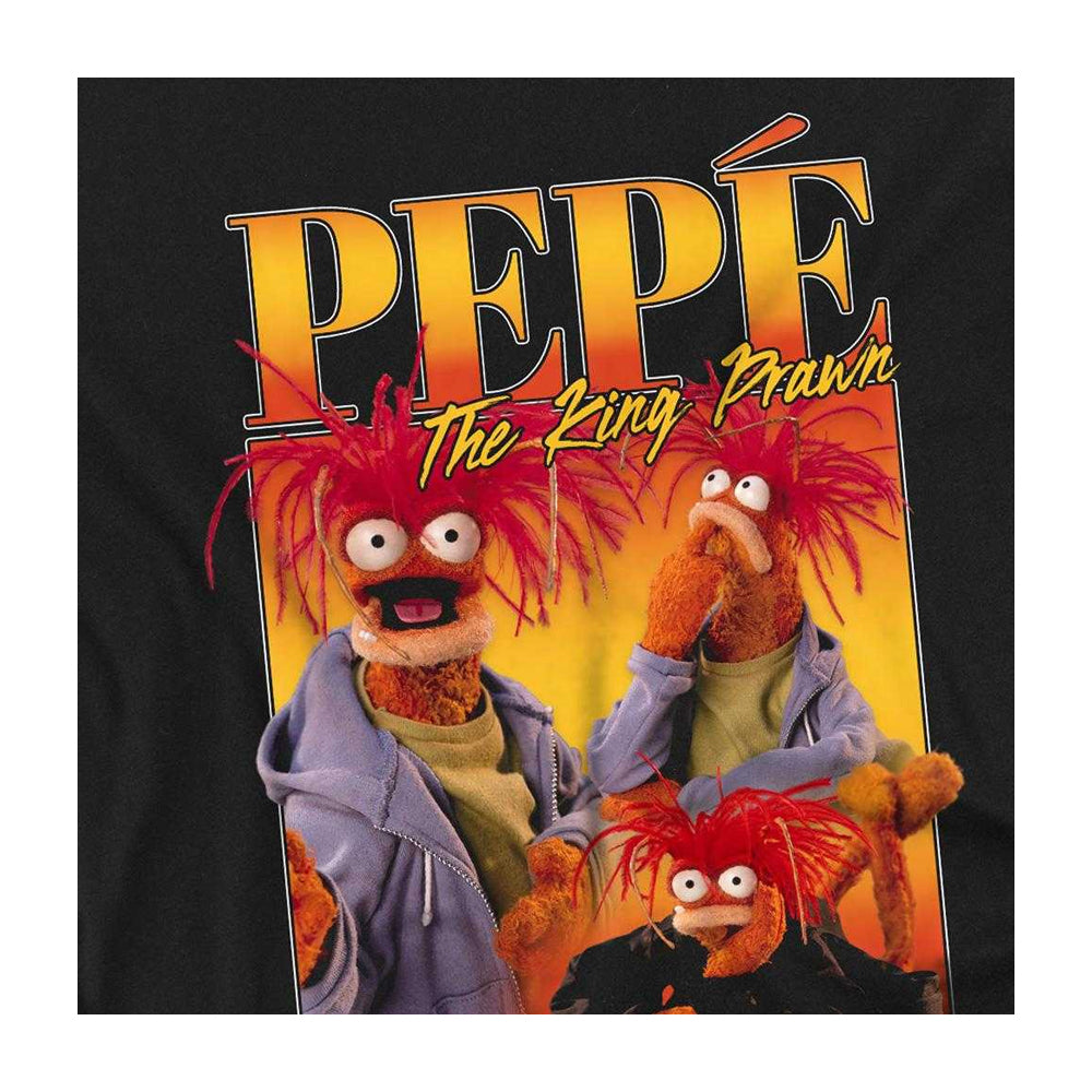 Black - Side - The Muppets Unisex Adult Pepe Homage Long-Sleeved T-Shirt