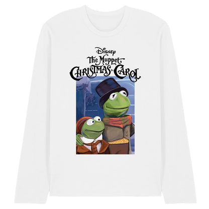 White - Front - The Muppets Christmas Carol Unisex Adult Kermit Long-Sleeved T-Shirt
