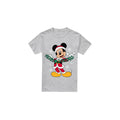 Sport Heather - Front - Disney Mens Merry Christmas Mickey Mouse T-Shirt