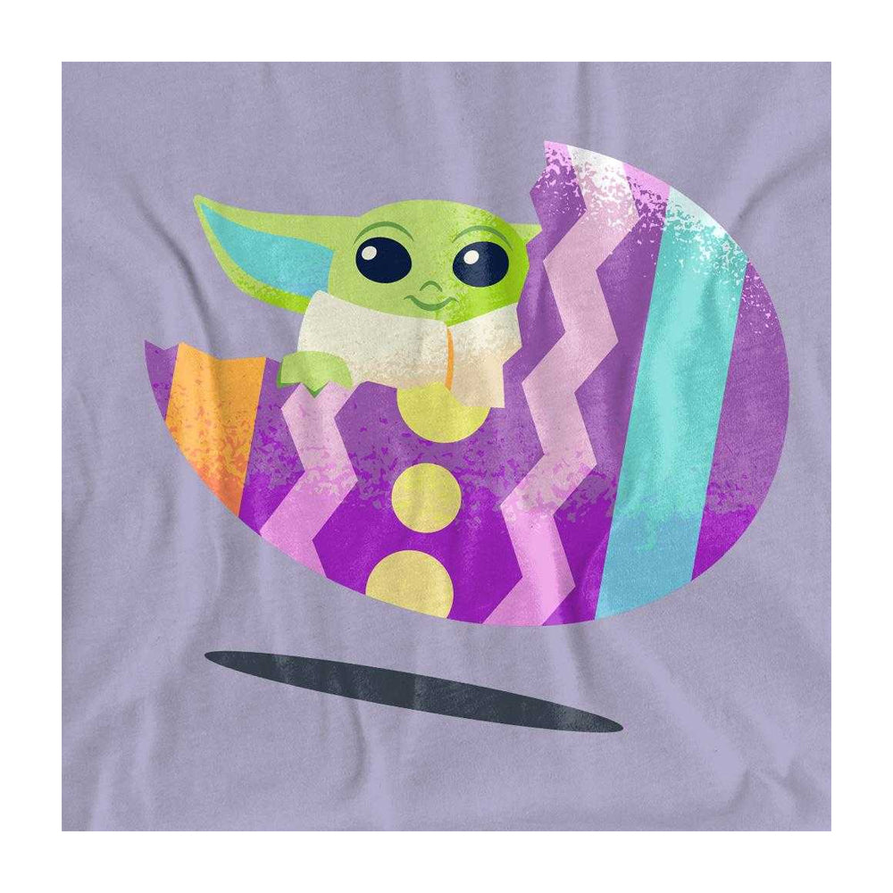 Lavender - Side - Star Wars Womens-Ladies Ride Grogu Easter Egg T-Shirt