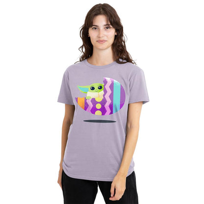 Lavender - Lifestyle - Star Wars Womens-Ladies Ride Grogu Easter Egg T-Shirt