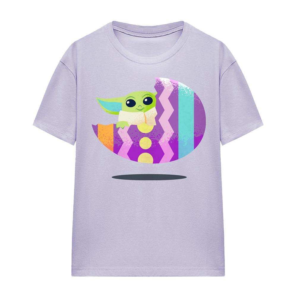 Lavender - Front - Star Wars Womens-Ladies Ride Grogu Easter Egg T-Shirt