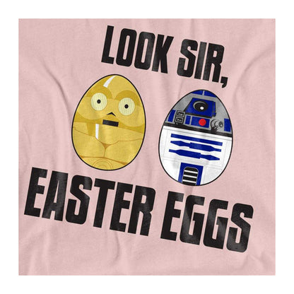 Pink - Side - Star Wars Womens-Ladies Look Sir, Easter Eggs T-Shirt